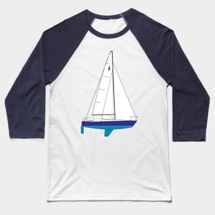 J/24 Sailboat Baseball T-Shirt